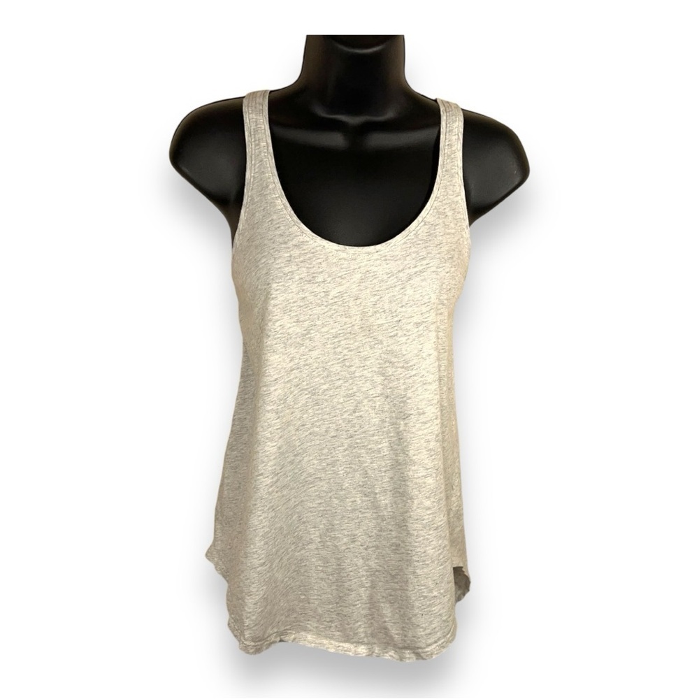 MEDIUM OLD NAVY LIGHT GREY GRAY SLEEVELESS COTTON STRETCH RACERBACK